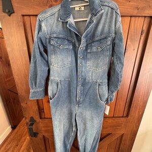 Free People Denim Jumpsuit
